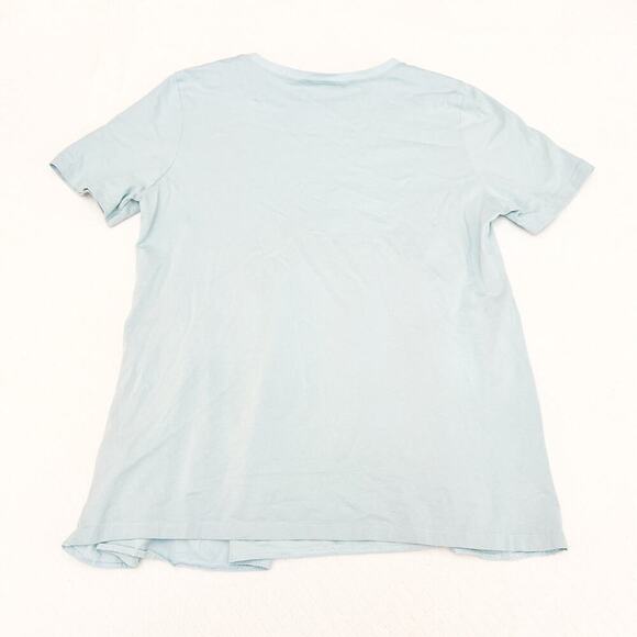 Zara Blue Peplum Short Sleeve Top Light Blue Top Size Large - Picture 5 of 6